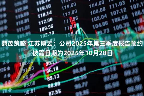 鼎茂策略 江苏博云：公司2025年第三季度报告预约披露日期为2025年10月28日